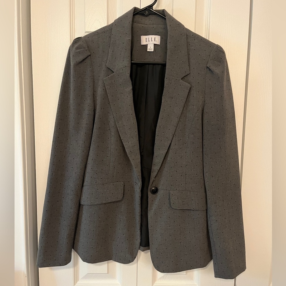 Gray Polka Dot Blazer